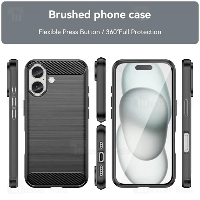 قاب فیبر کربنی آیفون Apple iPhone 17 Rugged Armor Fiber Carbon - تصویر 3