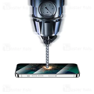 گلس حریم شخصی تمام صفحه تمام چسب آیفون گرین لاین Apple iPhone 14 Pro Green Lion 3D - تصویر 4