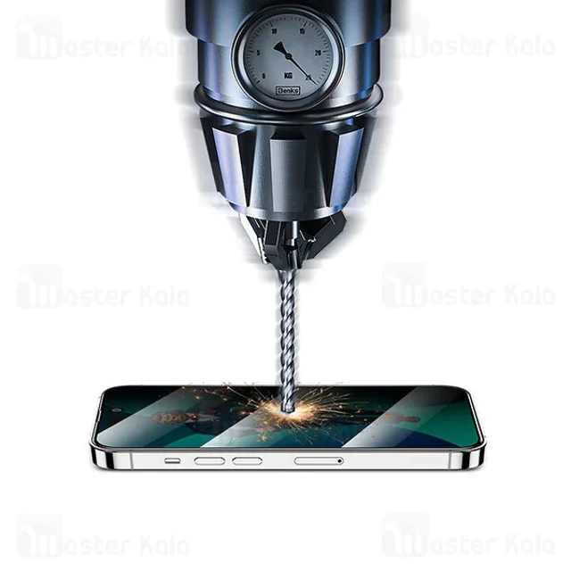 گلس حریم شخصی تمام صفحه تمام چسب آیفون گرین لاین Apple iPhone 14 Pro Green Lion 3D - تصویر 4