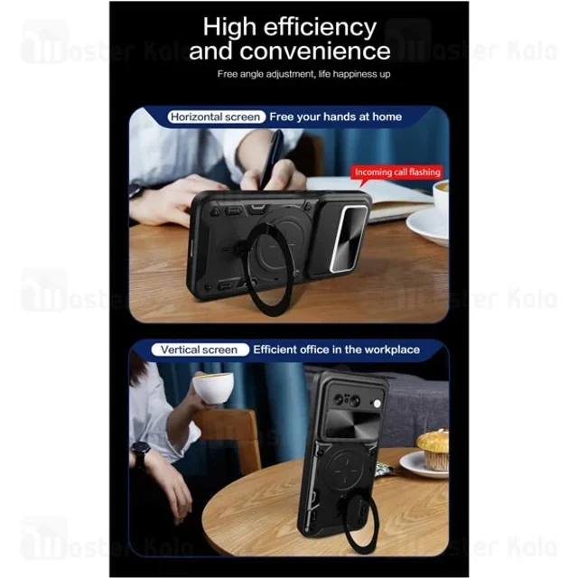 قاب ضد ضربه مگنتی گوگل Google Pixel 8 Magnetic Support Case دارای محافظ دوربین - تصویر 5
