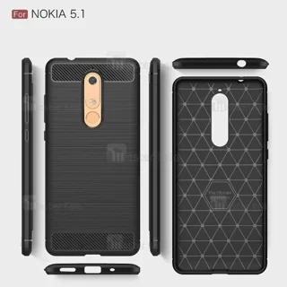 قاب طرح فیبر کربنی نوکیا Nokia 5.1 2018 Rugged Armor Fiber Carbon - تصویر 5