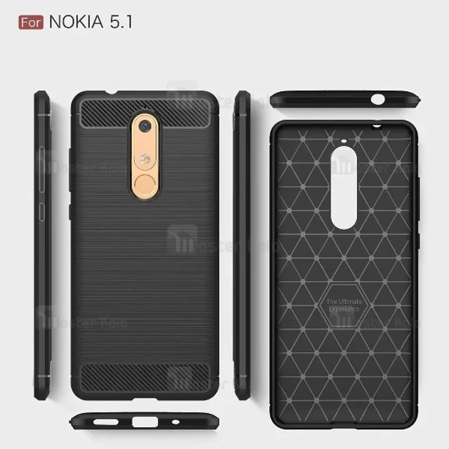 قاب طرح فیبر کربنی نوکیا Nokia 5.1 2018 Rugged Armor Fiber Carbon - تصویر 5