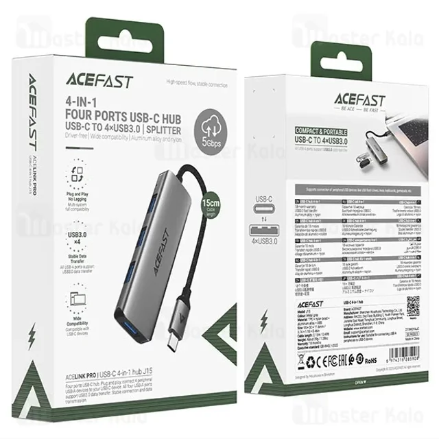 هاب 4 پورت تایپ سی ایس فست ACEFAST J15 - تصویر 7