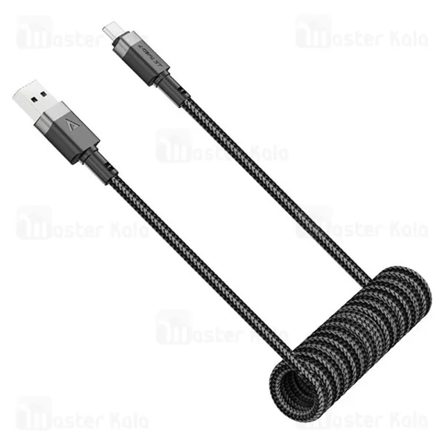 کابل Type-C فنری ایس فست ACEFAST C14-04 طول 1.2 متر توان 15 وات - تصویر 4