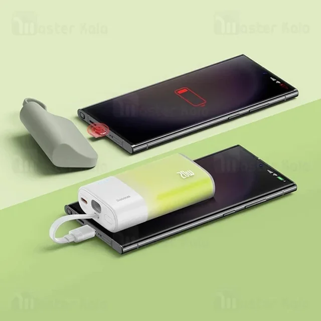 پاوربانک 5200 بیسوس Baseus P10055601513-01 Popsicle توان 20 وات با کابل متصل - تصویر 6