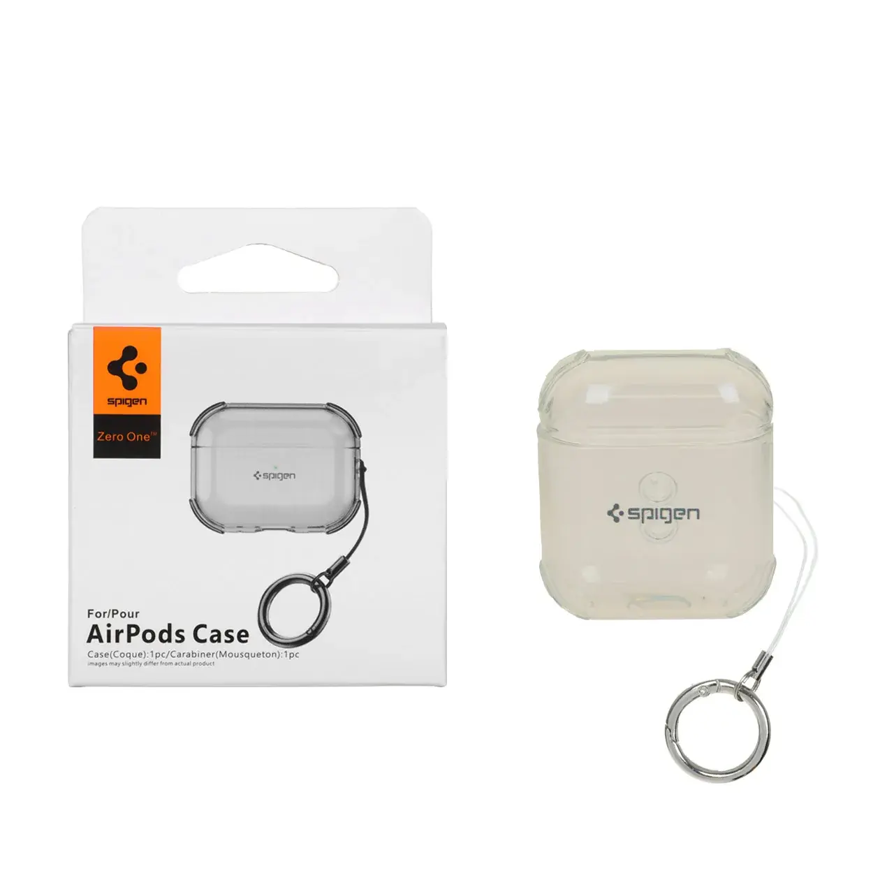 کاور ایرپاد Spigen شفاف ایربگ دار برای AirPods 1 و 2 بی رنگ شفاف