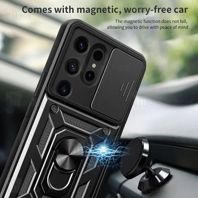 گارد محافظ ضد ضربه انگشتی Samsung Galaxy S24 ULTRA SHUNIJA Case دارای محافظ دوربین - تصویر 5