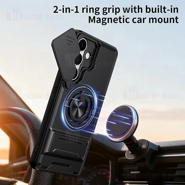 قاب ضد ضربه مگنتی Samsung Galaxy S24 FE Magnetic Multifunctional Case دارای محافظ دوربین - تصویر 3