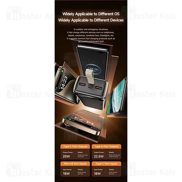 پاوربانک اوی PA12 با خروجی USB و توان 22.5 وات