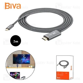 کابل HDMI به Type-C بیوا Biva HDMI-01 طول 2 متر