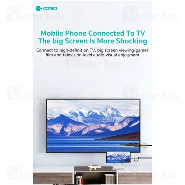 کابل HDMI به Type-c و میکرو کوتتسی Coteetci 33023 طول 2 متر - تصویر 5