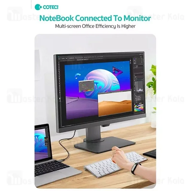کابل HDMI به Type C کوتتسی Coteetci 87411 طول 2 متر - تصویر 3