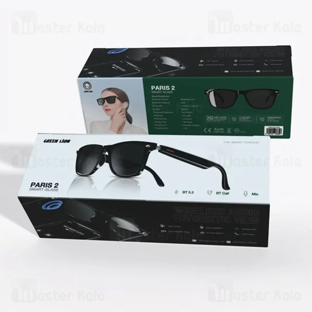 عینک آفتابی هوشمند گرین لاین Green Lion Paris 2 Smart Glass GNPA2SGLSSBK - تصویر 6