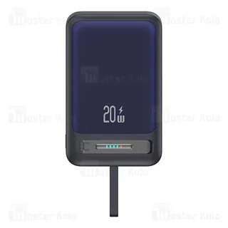 پاوربانک وایرلس 10000 مگنتی یوسمز USAMS CD219 توان 20 وات همراه با کابل متصل - تصویر 2