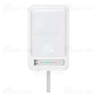 پاوربانک وایرلس 10000 مگنتی یوسمز USAMS CD219 توان 20 وات همراه با کابل متصل - تصویر 3