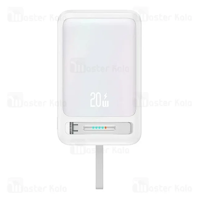 پاوربانک وایرلس 10000 مگنتی یوسمز USAMS CD219 توان 20 وات همراه با کابل متصل - تصویر 3