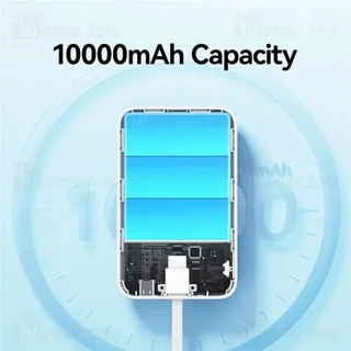 پاوربانک وایرلس 10000 مگنتی یوسمز USAMS CD219 توان 20 وات همراه با کابل متصل - تصویر 5