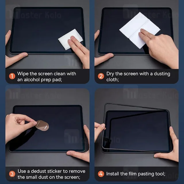 محافظ صفحه شیشه ای تمام صفحه بیسوس Apple iPad mini 4 / 5 Baseus 0.3mm Full Tempered Glass - تصویر 5