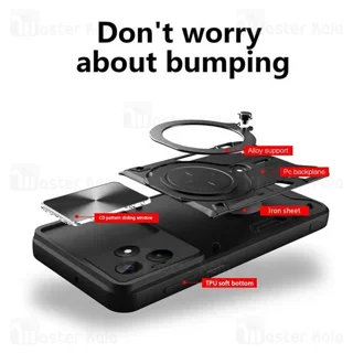 قاب ضد ضربه مگنتی Realme C53 Magnetic Support Case دارای محافظ دوربین - تصویر 6