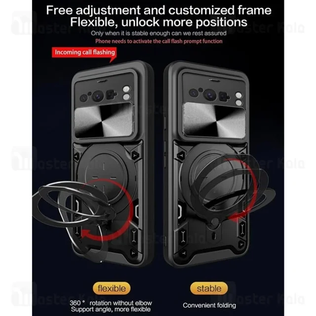 قاب ضد ضربه مگنتی گوگل Google Pixel 8 Pro Magnetic Support Case دارای محافظ دوربین - تصویر 5