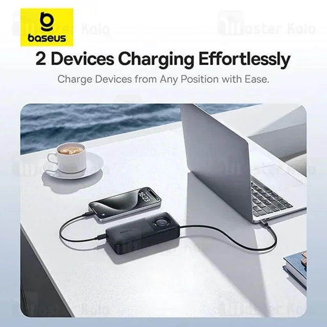 پاوربانک 20000 بیسوس Baseus Free2Pull P10073700123 توان 65 وات با کابل تایپ سی جمع شونده - تصویر 6