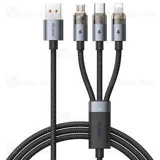 کابل سه سر مک دودو Mcdodo CA-7150 3 In 1 USB Data Cable توان 100 وات طول 1.2 متر - تصویر 2
