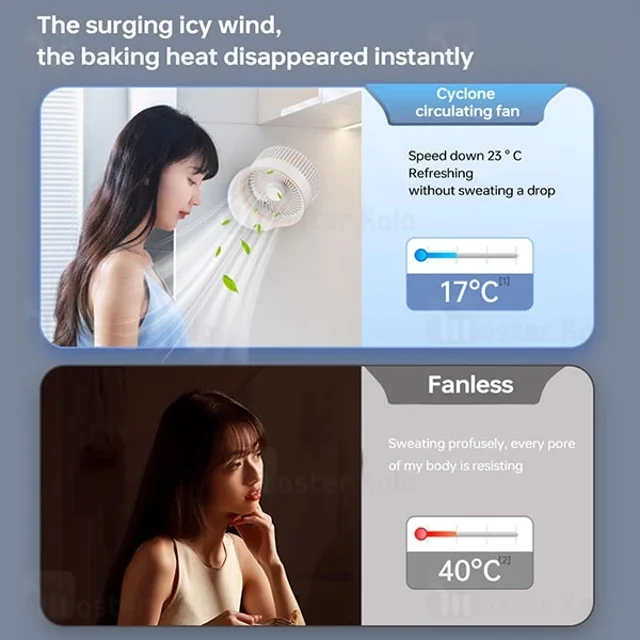 پنکه رومیزی شارژی بیوا Biva FA-04 Desktop Circulation Fan - تصویر 5