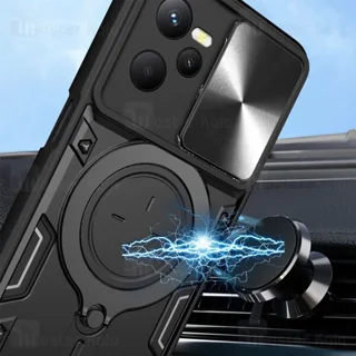 قاب ضد ضربه مگنتی Realme C35 Magnetic Support Case دارای محافظ دوربین - تصویر 4