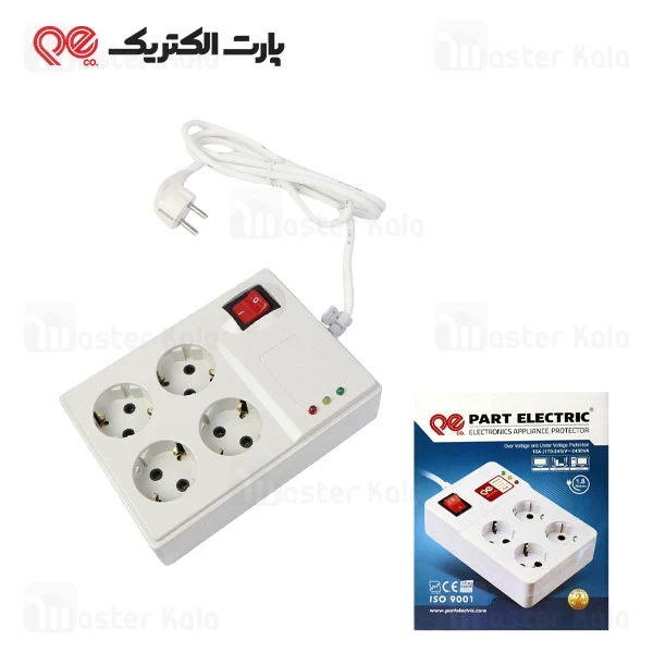 چند راهی و محافظ برق پارت الکتریک Part Electric PE2204 طول 1.8 متر