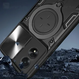 قاب ضد ضربه مگنتی اوپو Oppo A38 4G Magnetic Support Case دارای محافظ دوربین - تصویر 2
