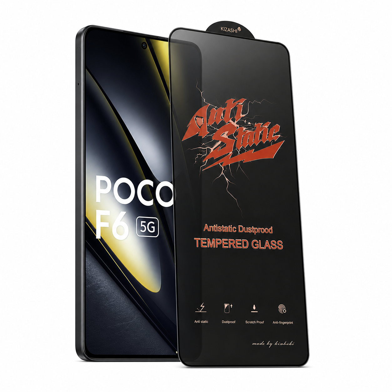 گلس (محافظ صفحه) کیزاشی Anti Static ویژه POCO F6
