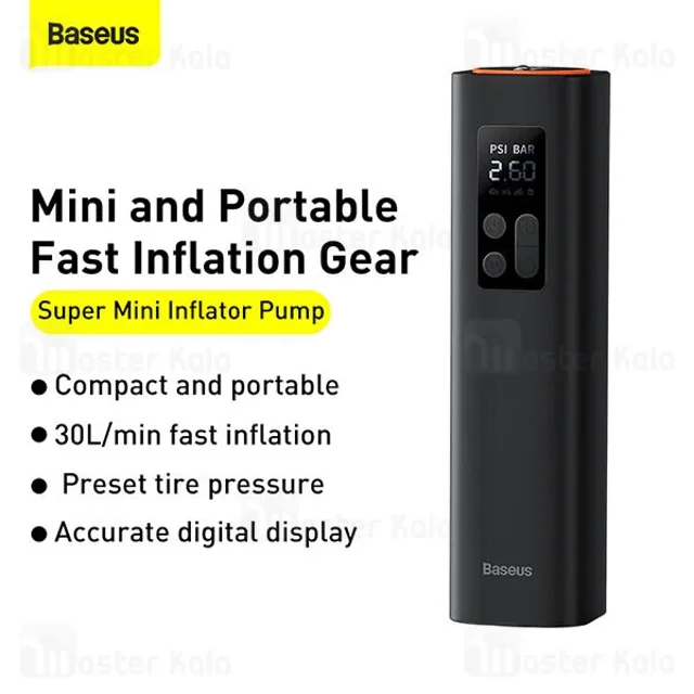 کمپرسور باد بیسوس Baseus Super Mini Inflator Pump CRCQ000001 دارای چراغ LED - تصویر 5