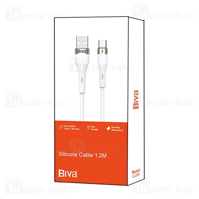 کابل Type C بیوا Biva C-21T طول 1.2 متر توان 15 وات - تصویر 3