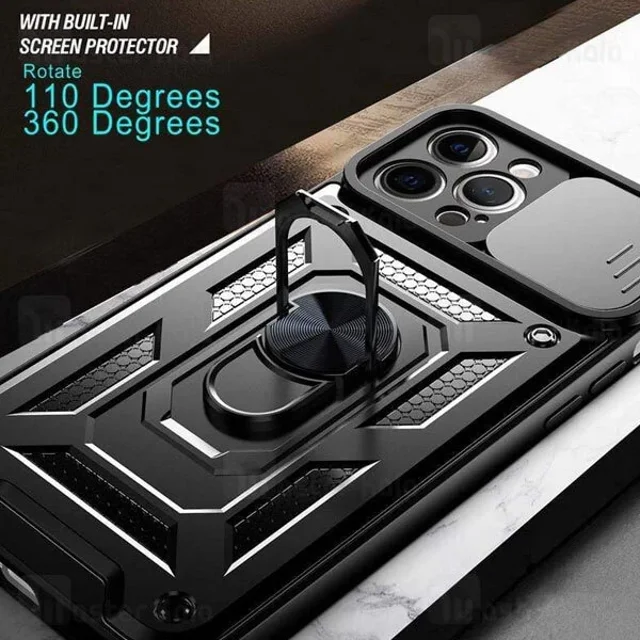 گارد محافظ ضد ضربه انگشتی آیفون Apple iPhone 13 Pro Max SHUNIJA Armor Case دارای محافظ - تصویر 4