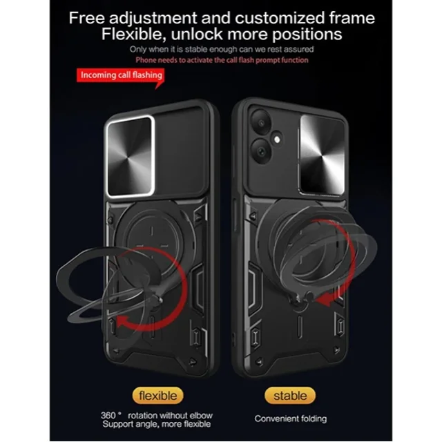 قاب ضد ضربه مگنتی Samsung Galaxy A05 Magnetic Support Case دارای محافظ دوربین - تصویر 2