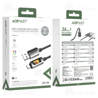 کابل Type-C ایس فست ACEFAST C21-04 طول 1.2 متر شدت جریان 3 آمپر - تصویر 8