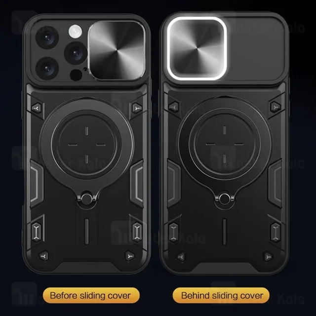 قاب ضد ضربه مگنتی Apple iPhone 16 Pro Max Magnetic Support Case دارای محافظ دوربین - تصویر 5