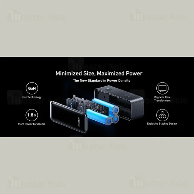 پاوربانک 9600 و شارژر دیواری انکر Anker A1339 Prime Power Bank توان 65 وات همراه با کابل - تصویر 3