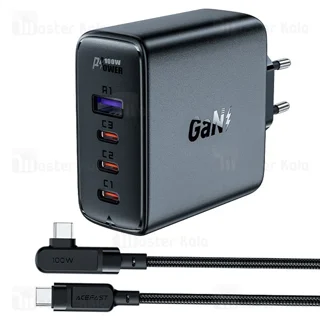 شارژر دیواری ایس فست ACEFAST A37 PD100W GaN Fast Charger توان 100 وات همراه با کابل - تصویر 4