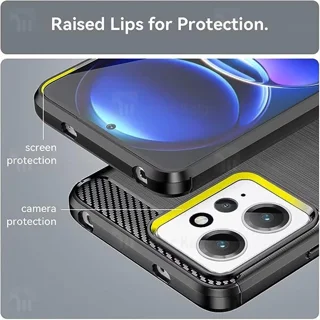 قاب فیبر کربنی شیائومی Xiaomi Redmi Note 12 4G Rugged Armor Fiber Carbon - تصویر 3
