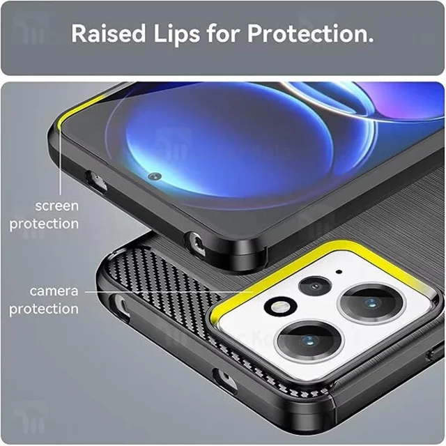 قاب فیبر کربنی شیائومی Xiaomi Redmi Note 12 4G Rugged Armor Fiber Carbon - تصویر 3