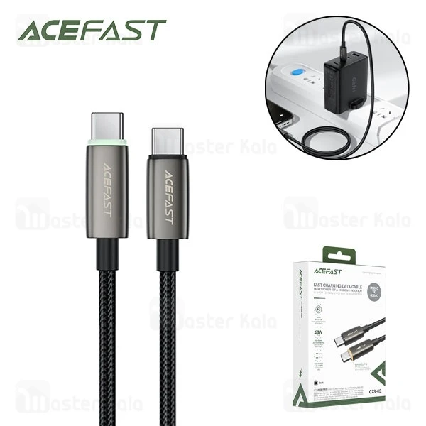 کابل Type-C به Type-C ایس فست ACEFAST C23-03 طول 1.2 متر توان 60 وات