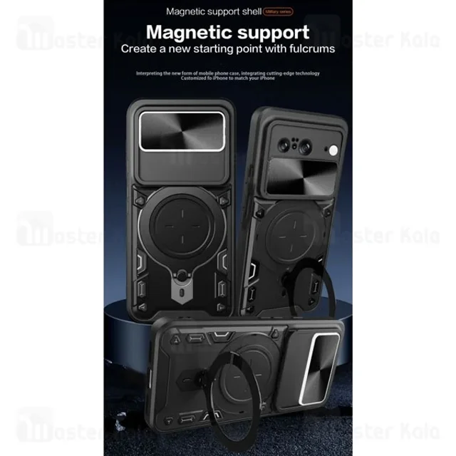 قاب ضد ضربه مگنتی گوگل Google Pixel 8 Magnetic Support Case دارای محافظ دوربین - تصویر 6