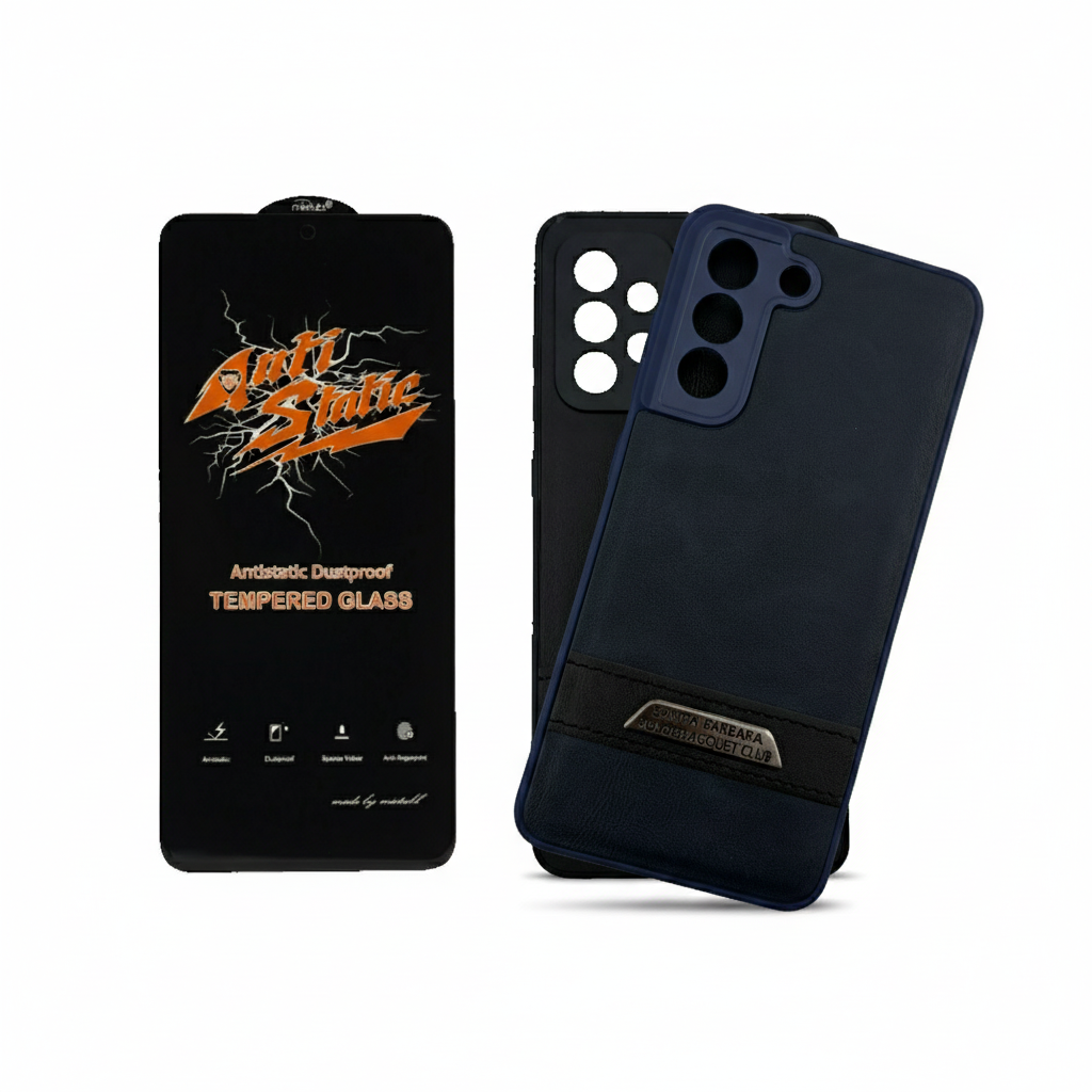 قاب چرمی سامسونگ گلکسی S21 FE به همراه گلس رایگان