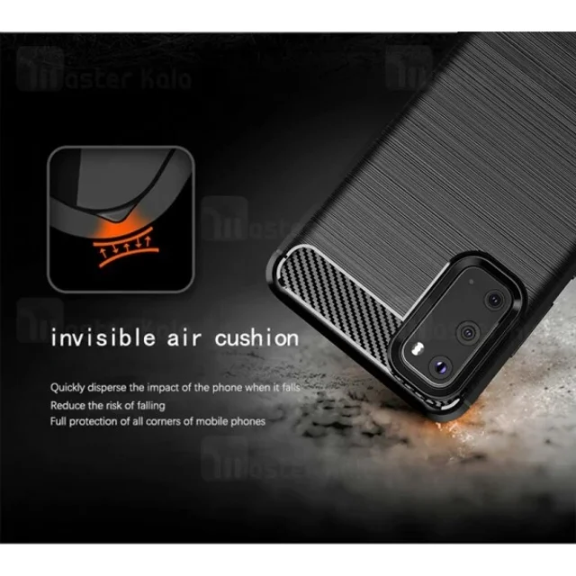قاب محافظ ژله ای سامسونگ Samsung Galaxy S20 Rugged Armor Fiber Carbon - تصویر 6
