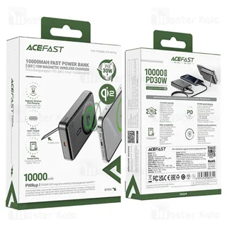پاوربانک وایرلس 10000 مگ سیف ایس فست ACEFAST M11 توان 30 وات دارای استند - تصویر 8