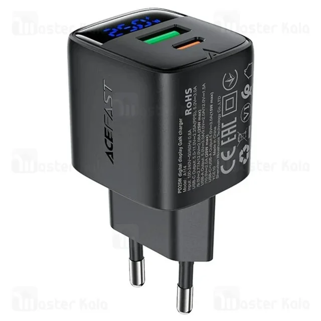 شارژر دیواری ایس فست ACEFAST A114 PD25W GaN Fast Charger توان 25 وات - تصویر 2