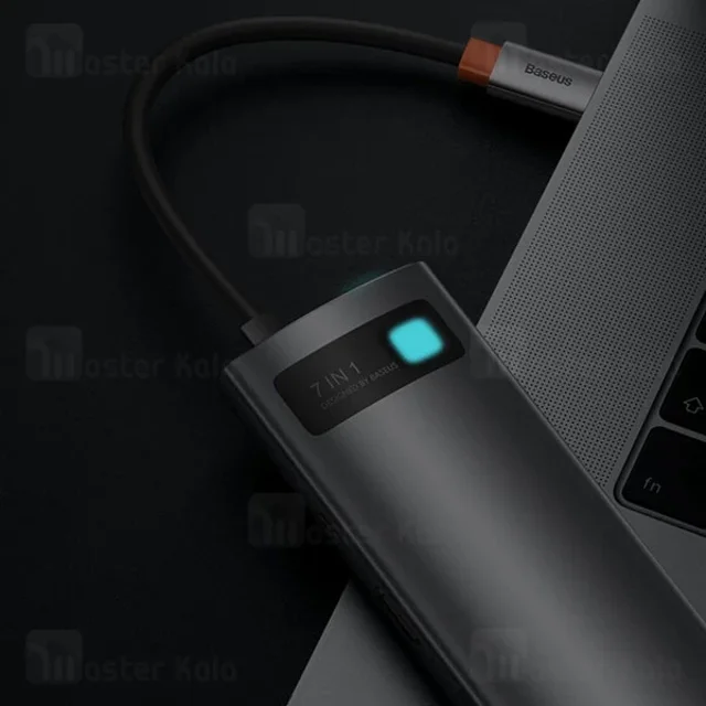 هاب 7 پورت بیسوس Baseus Metal Gleam B00030708811 توان 100 وات - تصویر 6