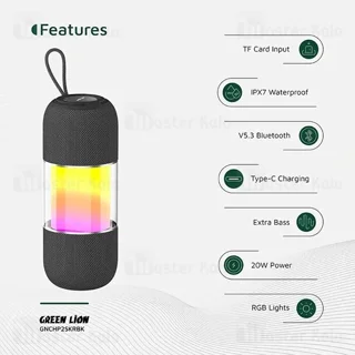 اسپیکر بلوتوث گرین لاین Green Lion Change Pro GNCHP2SKRBK توان 20 وات رم خور - تصویر 2