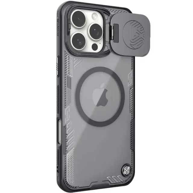 کاور مگنتی نیلکین مشکی - مدل Iceblade Prop Magnetic MagSafe با محافظ دوربین و استند مناسب برای گوشی موبایل اپل آیفون 16 پرو و 16 پرومکس